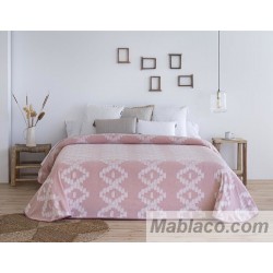 Colcha Jacquard Reversible Vejer Rosa