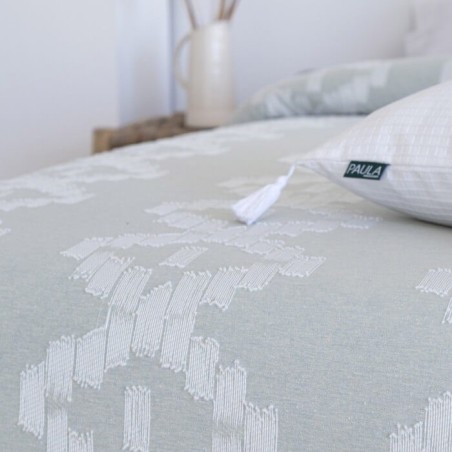 Colcha Jacquard Reversible Vejer Turquesa