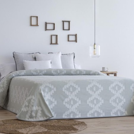 Colcha Jacquard Reversible Vejer Turquesa