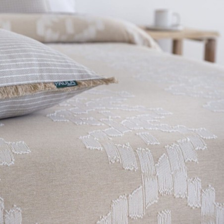 Colcha Jacquard Reversible Vejer Beige