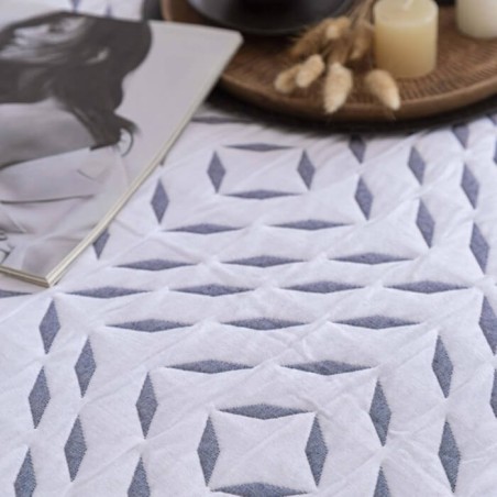 Colcha Jacquard Reversible Ares Azul