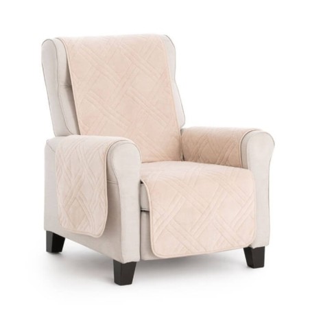 Cubre Sofá Acolchado Coral Antideslizante Beige