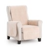 Cubre Sofá Acolchado Coral Antideslizante Beige