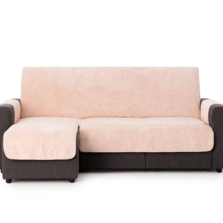 Cubre Chaise Longue Acolchado Coral Beige Izquierdo