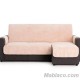 Cubre Chaise Longue Acolchado Coral Beige Derecho