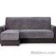 Cubre Chaise Longue Acolchado Coral Gris Izquierdo