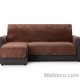 Cubre Chaise Longue Acolchado Coral Marrón Izquierdo