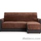 Cubre Chaise Longue Acolchado Coral Marrón Derecho