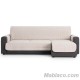 Cubre Chaise Longue Acolchado Pure Algodón Gris claro derecha