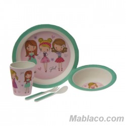 Set Vajilla Infantil Girl 5pc +6m