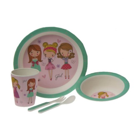 Set Vajilla Infantil Girl 5pc +6m