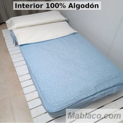 Saco Nórdico Nido Celeste Estrellas interior 100% Algodón 200 hilos Royal