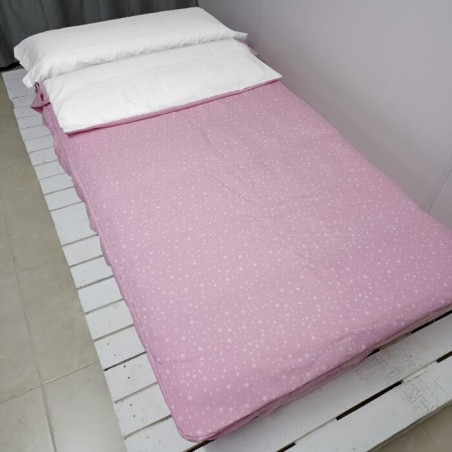 Saco Nórdico Bebé  interior 100% Algodón 200 hilos Nido Rosa Estrellas Royal