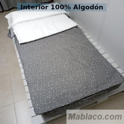  Saco Nórdico Nido Gris Estrellas interior 100% Algodón 200 hilos Royal