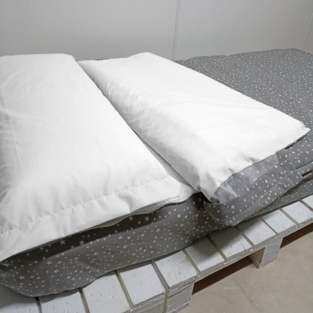 Lateral Saco Nórdico Bebé interior 100% Algodón 200 hilos Nido Gris Estrellas Royal