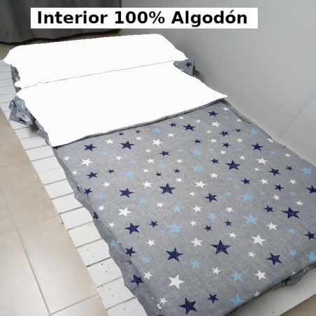 Saco Nórdico Bebé Cosmos Estrellas interior 100% Algodón 200 hilos Royal