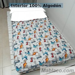 Saco Nórdico Dinosaurios interior 100% Algodón 200 hilos Royal