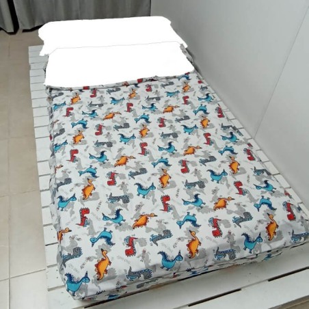 Saco Nórdico Bebé interior 100% Algodón 200 hilos Dinosaurios Royal