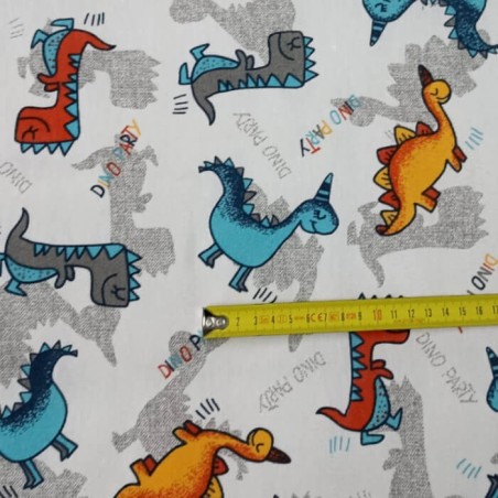 Detalle del diseño Dinosaurios Saco Nórdico Bebé interior 100% Algodón 200 hilos Royal