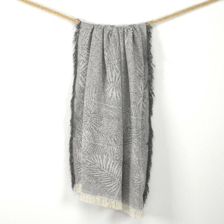 Colcha Multiusos y Plaid Palma Gris
