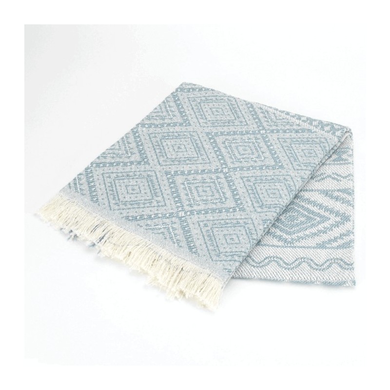 Colcha Multiusos y Plaid Tunez Agua