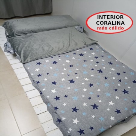 Saco Nórdico interior Coralina Invierno Bebé Cosmos Estrellas Royal