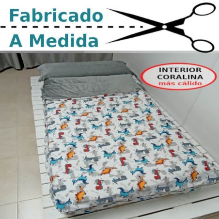 Saco Nórdico Coralina Invierno Dinosaurios Infantil Royal [Medidas Especiales (Personalizado)]