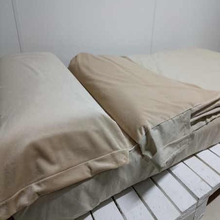 Lateral Saco Nórdico Coralina Invierno Liso Bicolor Piedra Royal con cremallera y Fuelle