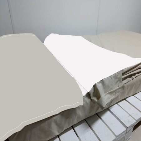 Lateral Saco Nórdico Liso Bicolor Piedra interior Blanco Royal Con Cremallera y Fuelle