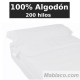 Saco Nórdico Liso 100% Algodón Blanco 200 hilos Royal Con Cremallera y Fuelle Largos Especiales (A medida)