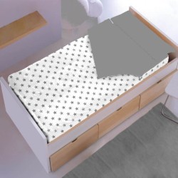 Saco Nórdico Bebé Estrellas gris fondo Blanco