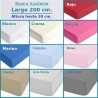Sábana Bajera Medida Especial Largo 200 cm. y altura hasta 30 cm. Royal en 10 colores a elegir