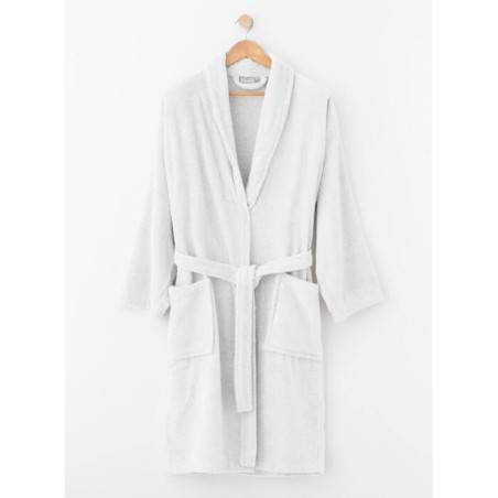 Albornoz Adulto Liso 100% Algodón Paduana Blanco