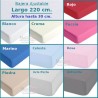 Sábana Bajera Ajustable Largo Especial 220 cm. y altura hasta 30 cm. Royal en 10 colores a elegir Sábana Bajera Ajustable Largo Especial 220 cm. y altura hasta 30 cm. Royal en 10 colores a elegir