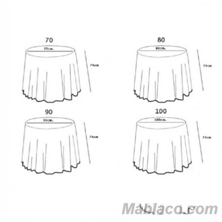 Falda Mesa Camilla Chenilla Petri Reig Marti - detalle medidas