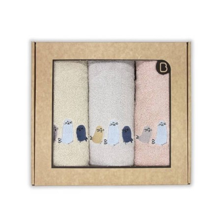 Paños de Cocina Focas Algodón 50x50 Pack 3