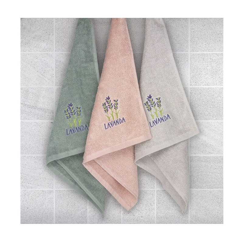 Paños de Cocina Lavanda 2 Algodón 50x50 Pack 3