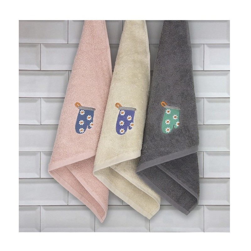 Paños de Cocina Manopla Algodón 50x50 Pack 3