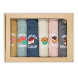 Paños de Cocina Semanario Catalán/Valenciano Postres Algodón 50x50 Pack 6