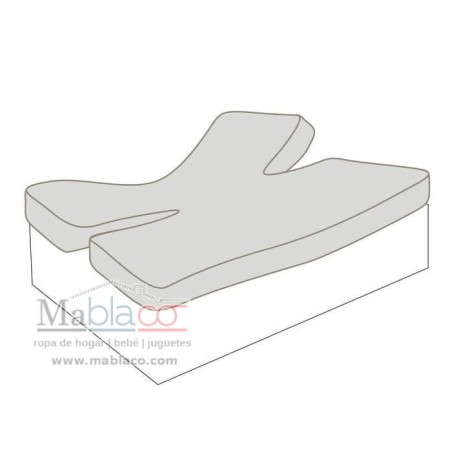  Sábana Bajera ajustable Lisa Cama Articulada Gemelar Forma H Largo 200 cm y altura hasta 30 cm Royal