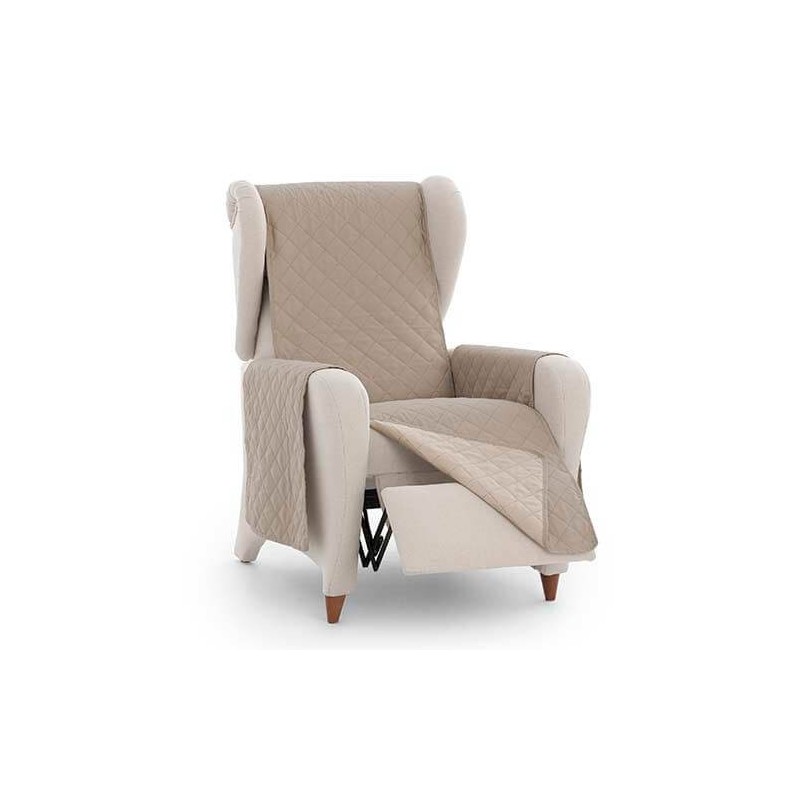 Cubre Sofá Acolchado Reversible Noruega Beige 1 plaza