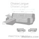 Medidas Cubre Chaise Longue Acolchado Reversible Noruega Normal