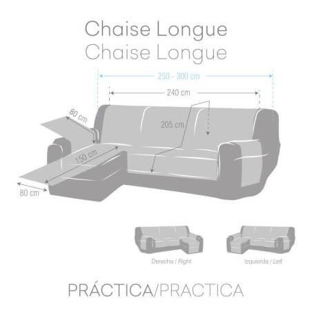 Medidas Cubre Chaise Longue Acolchado Reversible Noruega Normal