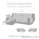 Medidas Cubre Chaise Longue Acolchado Reversible Noruega Extra