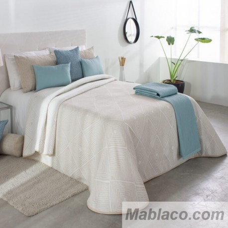 Colcha Jacquard Reversible Hopkins beig Reig Marti