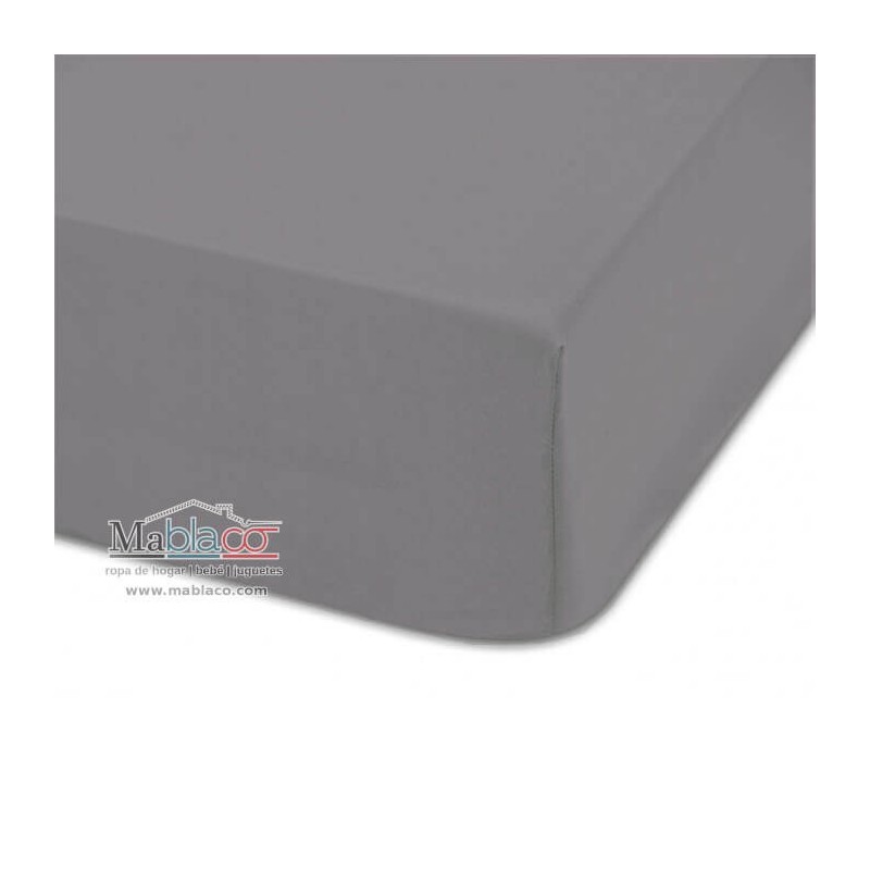 Color Antracita Sábana Bajera Lisa Cama Articulada Pantalón Forma V Largo 200 cm y altura hasta 25 cm.