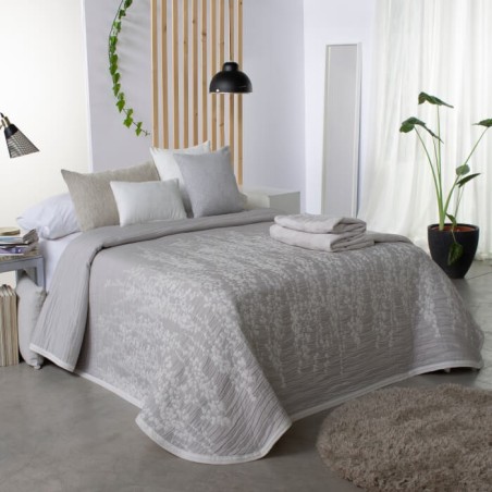 Colcha Jacquard Reversible Indra gris Reig Marti - reverso