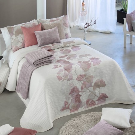 Colcha Jacquard Reversible Linneo rosa Reig Marti