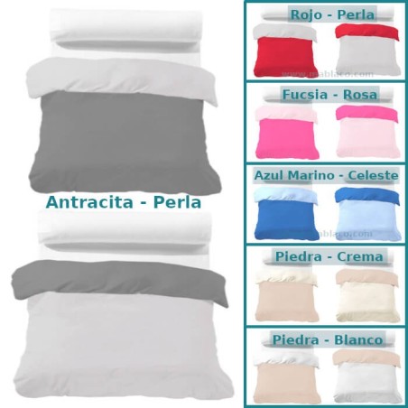 Funda Nórdica Bicolor Royal 1 pieza en 6 colores