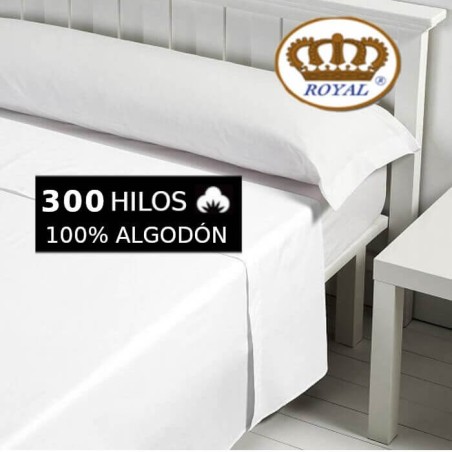 Funda de Almohada Blanca 100% Algodón 300 hilos Royal
